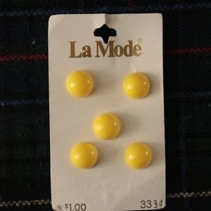 Vintage La Mode Yellow Buttons